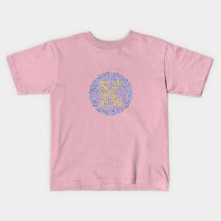 “K” Eye Test Letter Circle Kids T-Shirt